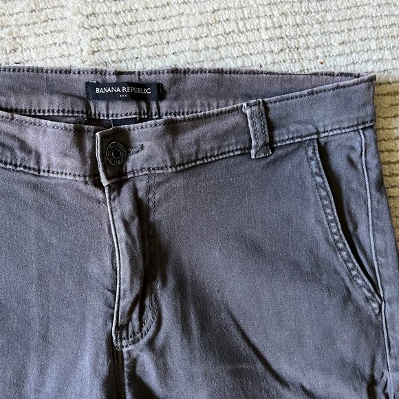 Banana Republic Asphalt Gray Utility Skinny Pant Sz 10 - Picture 2 of 4